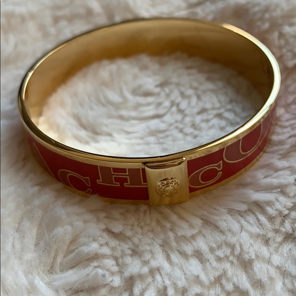 Coach Gold and Peach Bangle - Picture 2 of 6